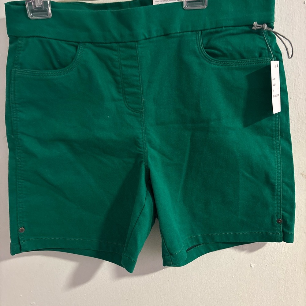 Liz Claiborne Amber Shorts Womens 14 Green Pull On Stretch Waist NWT
(981)